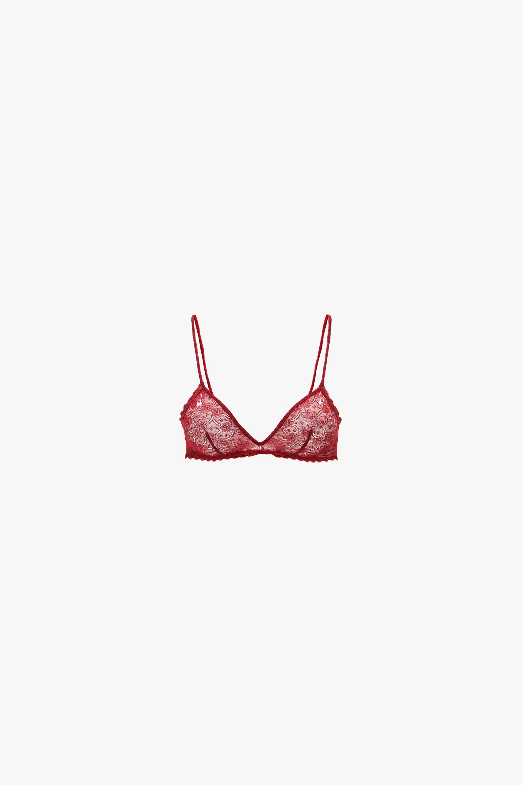 LaceBraInPoppyRed
